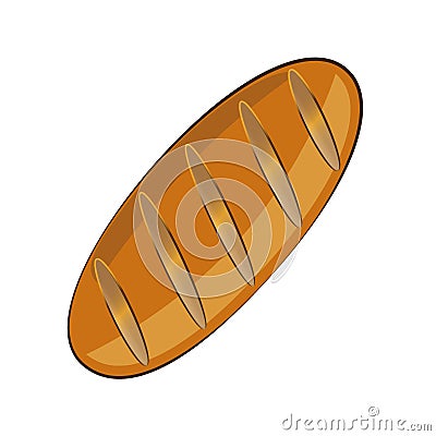 Simple things cartoon vector illustration: bread Cartoon Illustration